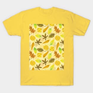 Autumn pattern watercolor 2 T-Shirt